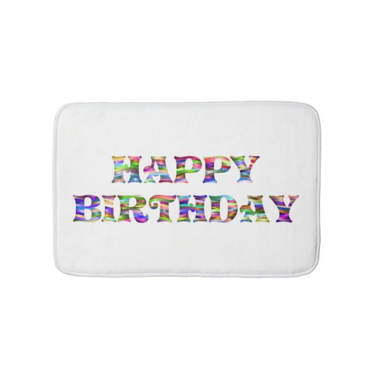Happy Birthday Badematte (Vorderseite)