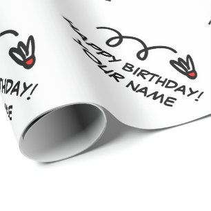 Happy Birthday Badminton-Spieler Shuttleservice Geschenkpapier