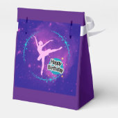 Happy Birthday Ballerina Galaxy Personalisiert Geschenkschachtel (Rückseite)