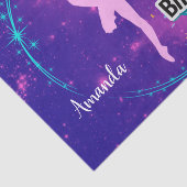 Happy Birthday Ballerina Galaxy Personalisiert Seidenpapier (Ausschnitt)