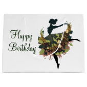 Happy Birthday Ballerina Große Geschenktüte (Vorderseite)