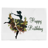 Happy Birthday Ballerina Große Geschenktüte (Rückseite)