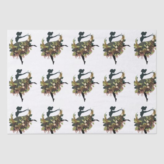 Happy Birthday Ballerina Seidenpapier (Vorderseite)