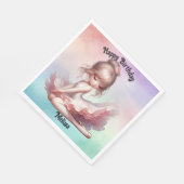 Happy Birthday Ballerina Serviette (Ecke)