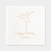Happy Birthday Ballerina Servietten Mit Folie (Vorderseite)