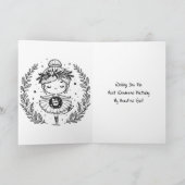 Happy Birthday Ballet and Coloring Page Girl's Karte (Innenseite)