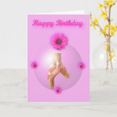 Happy Birthday Ballet Ballerina Dancer Ballet Schu Karte (Gelbe Blume)