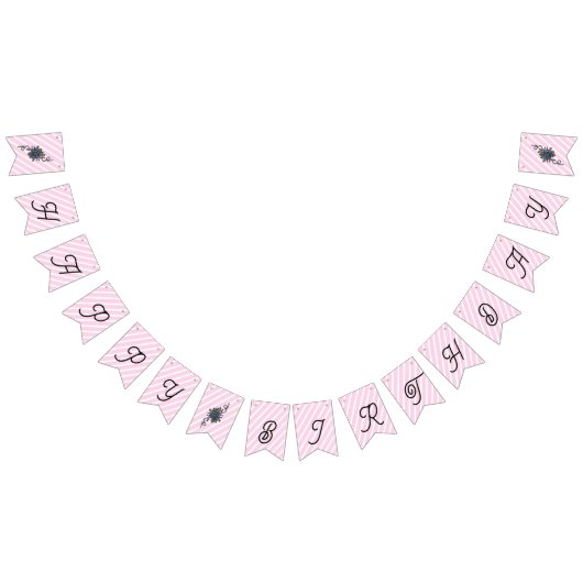 Happy Birthday Ballet Shoe Blume Wimpelkette (Alle)