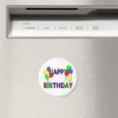 Happy Birthday Ballons D1 Magnet (In Situ (Geschirrspüler))