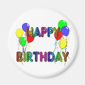 Happy Birthday Ballons D1 Magnet (Vorne)