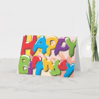 Happy Birthday Ballons Karte