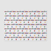 Happy Birthday Balloon buntes Tissue Seidenpapier (Vorderseite)