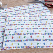 Happy Birthday Balloon buntes Tissue Seidenpapier