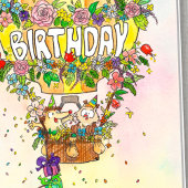 Happy Birthday Balloon Grußkarte von N. Janes Karte