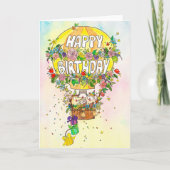 Happy Birthday Balloon Grußkarte von N. Janes Karte (Vorderseite)