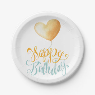 Happy Birthday Balloon Pappteller