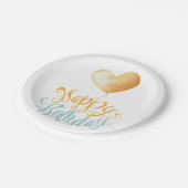 Happy Birthday Balloon Pappteller (Schrägansicht)