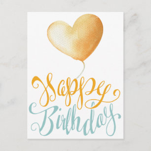 Happy Birthday Balloon Postkarte