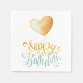 Happy Birthday Balloon Serviette
