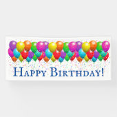 Happy Birthday Balloon und Confetti Banner (Horizontal)