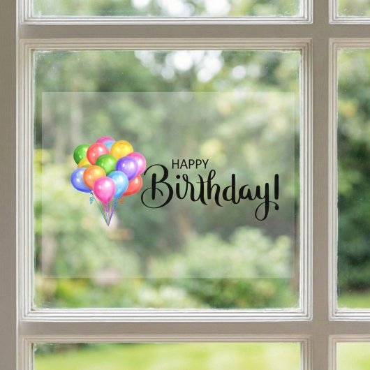Happy Birthday Balloon Window Cloning Fensteraufkleber