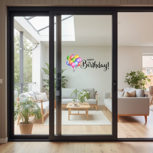 Happy Birthday Balloon Window Cloning Fensteraufkleber