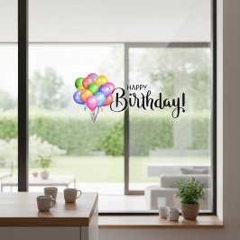 Happy Birthday Balloon Window Cloning Fensteraufkleber