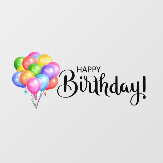 Happy Birthday Balloon Window Cloning Fensteraufkleber (Blatt)