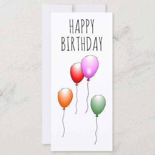 Happy Birthday Balloons (Vorderseite)