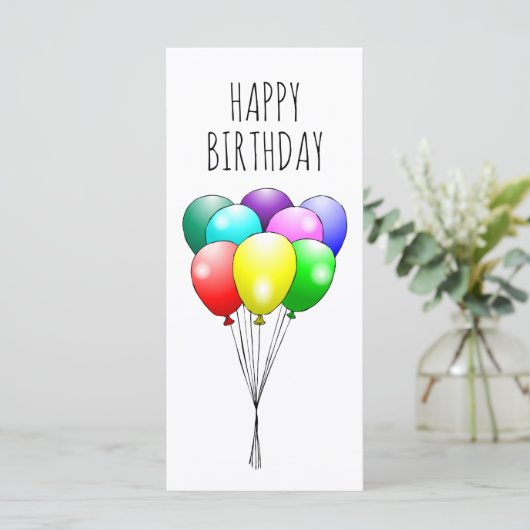 Happy Birthday Balloons (Stehend Vorderseite)