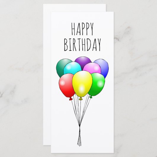 Happy Birthday Balloons (Vorne/Hinten)