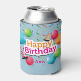 Happy Birthday Balloons and Hats Dosenkühler