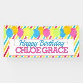 Happy Birthday Balloons Banner (Horizontal)