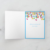 Happy Birthday Balloons Cake Confetti Karte (Innenseite)