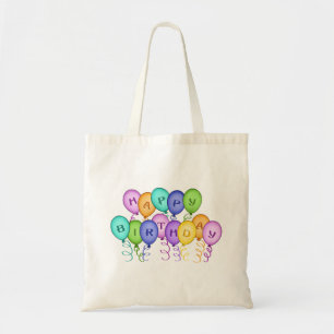 Happy Birthday Balloons Canvas Bag Tragetasche