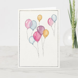 Happy Birthday Balloons Card - Ideal für alle Karte