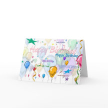 Happy Birthday - Balloons - Card