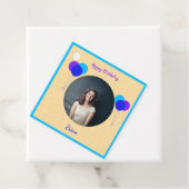 Happy Birthday Balloons Custom Foto and Text Geschenkanhänger (Beispiel)