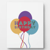 Happy Birthday Balloons Fotoplatte (Vorderseite)