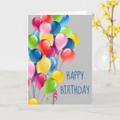 Happy Birthday Balloons Fun Blank in Karte (Gelbe Blume)