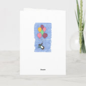 Happy Birthday Balloons Geburtstagskarte Karte (Rückseite)