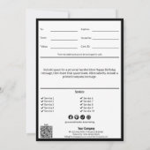 Happy Birthday Balloons Geschenkgutschein (Rückseite)