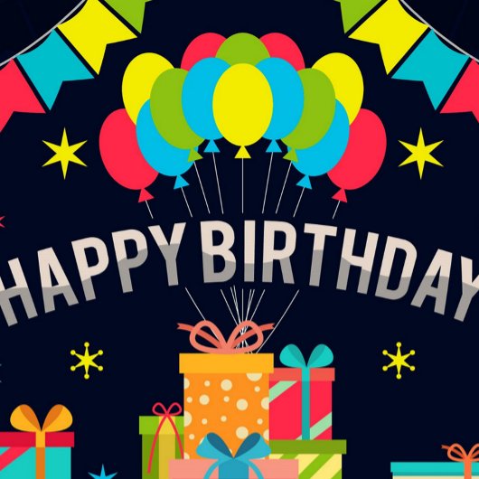 Happy Birthday Balloons Geschenkpapier