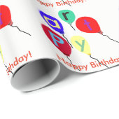 Happy Birthday Balloons Geschenkpapier (Rolleneckpunkt)