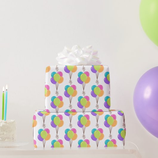 Happy Birthday Balloons Geschenkpapier (Partygeschenke)