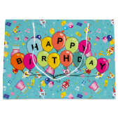 Happy Birthday Balloons Große Geschenktüte (Vorderseite)