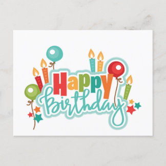 Happy Birthday Balloons Holiday Postcard Feiertagspostkarte