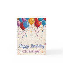 Happy Birthday Balloons individualisierbares Desig