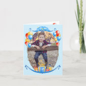 Happy Birthday Balloons Individuelle Name & Age Fo Karte (Vorderseite)