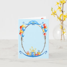 Happy Birthday Balloons Individuelle Name & Age Fo Karte